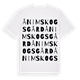 White t-shirt med Ånimskogs gård ordlek t-shirt