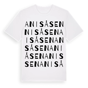 Anisåsen ordlek t-shirt – ekologisk bomull t-shirt från Pinshirt