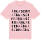 Pink Cotton t-shirt med Änkaserna ordlek t-shirt