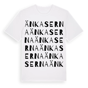 Änkaserna ordlek t-shirt – ekologisk bomull t-shirt från Pinshirt