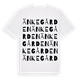 White t-shirt med Änkegården ordlek t-shirt