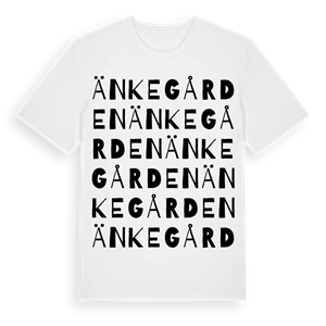 Änkegården ordlek t-shirt – ekologisk bomull t-shirt från Pinshirt