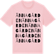 Pink Cotton t-shirt med Ännagården ordlek t-shirt