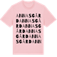 Pink Cotton t-shirt med Annas Gård ordlek t-shirt