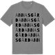 Mid Heather Gray t-shirt med Annas Gård ordlek t-shirt