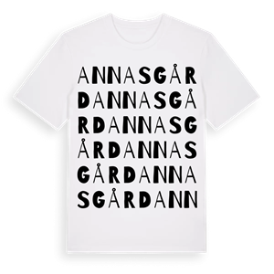 Annas Gård ordlek t-shirt – ekologisk bomull t-shirt från Pinshirt