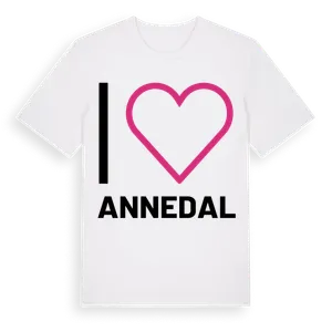 Jag älskar Annedal t-shirt stort tryck – ekologisk bomull t-shirt från Pinshirt