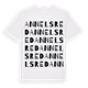 White t-shirt med Annelsred ordlek t-shirt