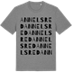 Mid Heather Gray t-shirt med Annelsred ordlek t-shirt