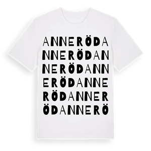 Anneröd ordlek t-shirt – ekologisk bomull t-shirt från Pinshirt