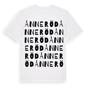 Ånneröd ordlek t-shirt – ekologisk bomull t-shirt från Pinshirt
