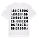 White t-shirt med Annerödgården ordlek t-shirt