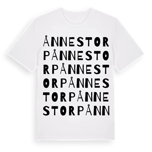Ånnestorp ordlek t-shirt – ekologisk bomull t-shirt från Pinshirt
