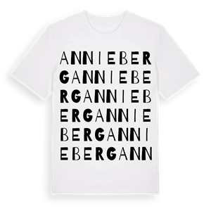 Annieberg ordlek t-shirt – ekologisk bomull t-shirt från Pinshirt