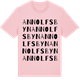 Pink Cotton t-shirt med Annolfsbyn ordlek t-shirt