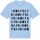 Blue Soul t-shirt med Anolfsbyn ordlek t-shirt