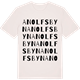 Vintage White t-shirt med Anolfsbyn ordlek t-shirt