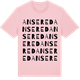 Pink Cotton t-shirt med Ansered ordlek t-shirt