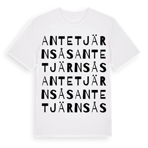 Antetjärnsås ordlek t-shirt – ekologisk bomull t-shirt från Pinshirt