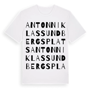 Anton Niklas Sundbergs Plats ordlek t-shirt – ekologisk bomull t-shirt från Pinshirt