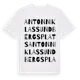 White t-shirt med Anton Niklas Sundbergs Plats ordlek t-shirt