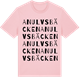 Pink Cotton t-shirt med Anulvsbäcken ordlek t-shirt