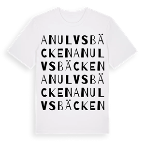 Anulvsbäcken ordlek t-shirt – ekologisk bomull t-shirt från Pinshirt
