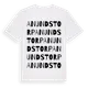 White t-shirt med Anundstorp ordlek t-shirt