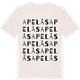 Vintage White t-shirt med Apelås ordlek t-shirt