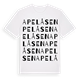 White t-shirt med Apelåsen ordlek t-shirt