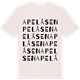 Vintage White t-shirt med Apelåsen ordlek t-shirt