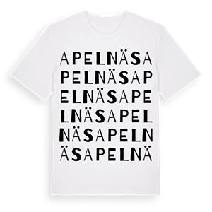 Apelnäs ordlek t-shirt – ekologisk bomull t-shirt från Pinshirt