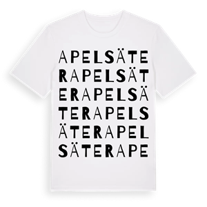 Apelsäter ordlek t-shirt – ekologisk bomull t-shirt från Pinshirt