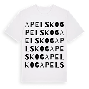 Apelskog ordlek t-shirt – ekologisk bomull t-shirt från Pinshirt