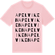Pink Cotton t-shirt med Apelviken ordlek t-shirt