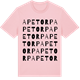 Pink Cotton t-shirt med Apetorp ordlek t-shirt