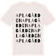 Vintage White t-shirt med Aplagården ordlek t-shirt