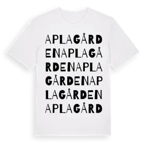 Aplagården ordlek t-shirt – ekologisk bomull t-shirt från Pinshirt