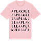 Pink Cotton t-shirt med Aplakulla ordlek t-shirt