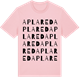 Pink Cotton t-shirt med Aplared ordlek t-shirt