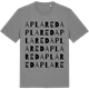 Mid Heather Gray t-shirt med Aplared ordlek t-shirt