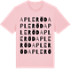Pink Cotton t-shirt med Apleröd ordlek t-shirt