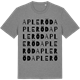 Mid Heather Gray t-shirt med Apleröd ordlek t-shirt
