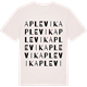 Vintage White t-shirt med Aplevik ordlek t-shirt