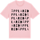 Pink Cotton t-shirt med Äpplared ordlek t-shirt