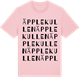 Pink Cotton t-shirt med Äpplekullen ordlek t-shirt