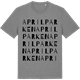 Mid Heather Gray t-shirt med Aprilparken ordlek t-shirt