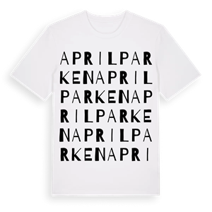 Aprilparken ordlek t-shirt – ekologisk bomull t-shirt från Pinshirt