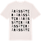 Vintage White t-shirt med Årås säteri ordlek t-shirt