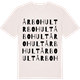 Vintage White t-shirt med Årbohult ordlek t-shirt